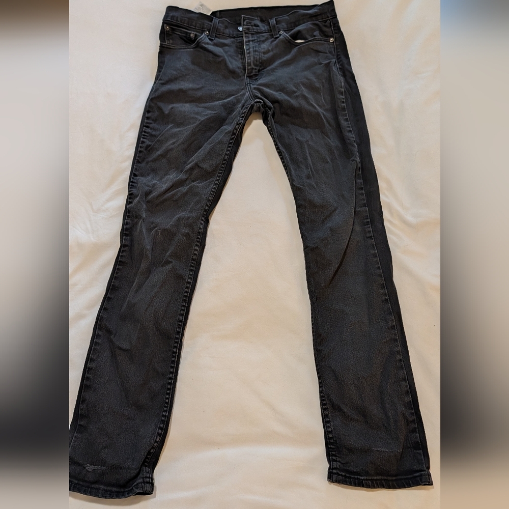 Men's Levi's 511 Slim Straight Jeans in Black, 32/32